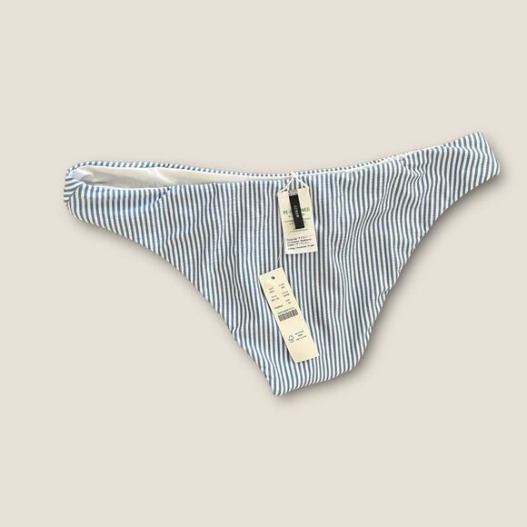Blue & white striped bikini bottom size Medium, NWT - Picture 3 of 8